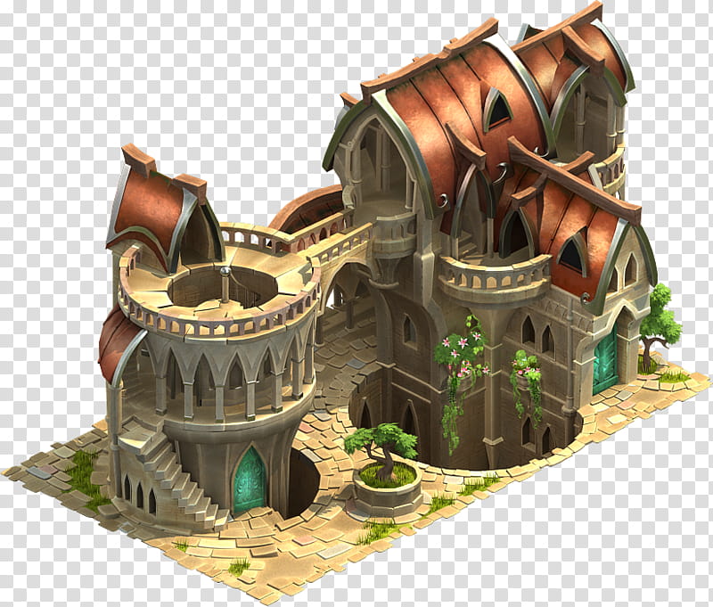 Cartoon Castle, Elvenar, Game, Elf, Innogames, Halfling, Magic, Building transparent background PNG clipart