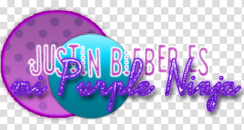 Texto Justin Bieber es mi Purple Ninja transparent background PNG clipart