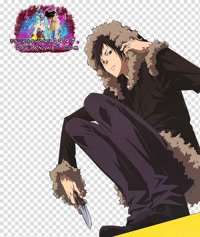 Durarara Izaya render transparent background PNG clipart