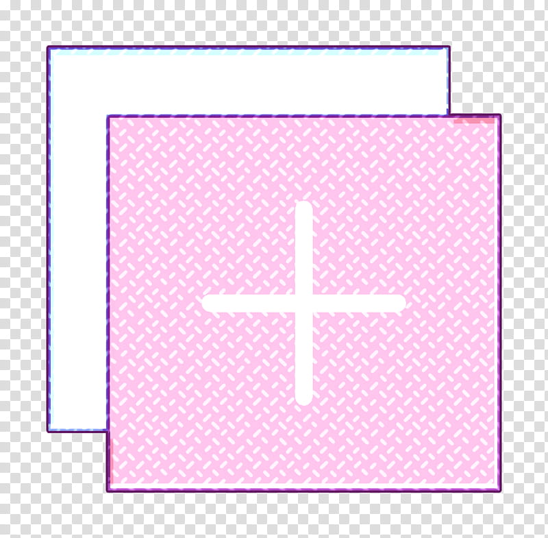 Add icon Essential icon, Pink, Purple, Violet, Lilac, Line, Material Property, Square transparent background PNG clipart