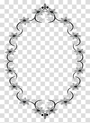 set , oval white flower border transparent background PNG clipart thumbnail