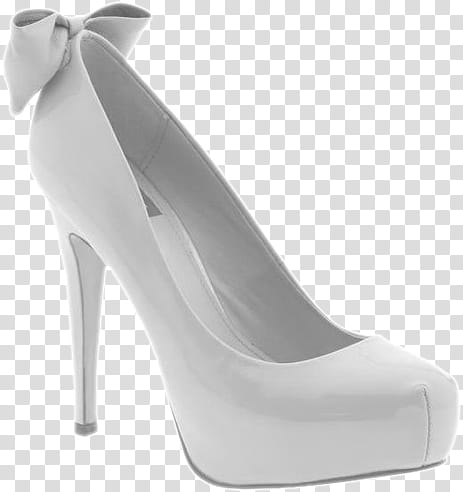 Girly Cute Stuff, gray patent leather stiletto bow pump transparent background PNG clipart