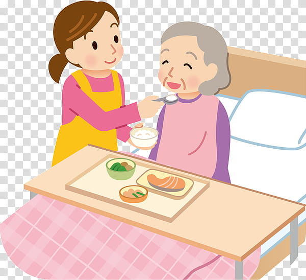 Clipart Helping Elderly Cartoon