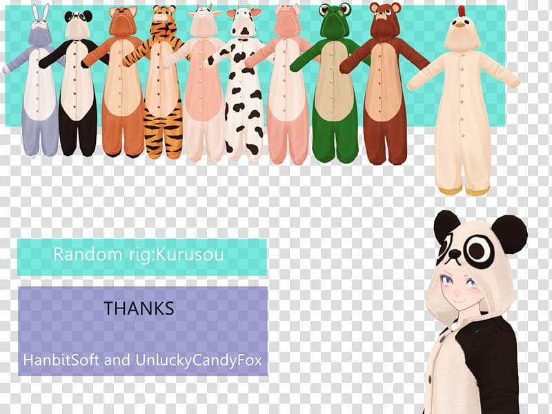 || Kigurumi DL||, animal costumes transparent background PNG clipart