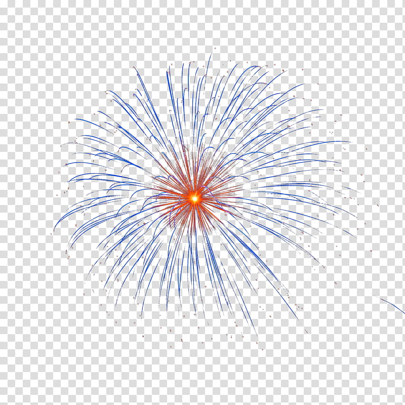 Blue Fireworks Transparent Background Png - Free Template PPT Premium