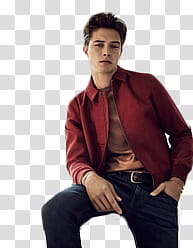 FRANCISCO LACHOWSKI, man sitting with one hand on pocket transparent background PNG clipart