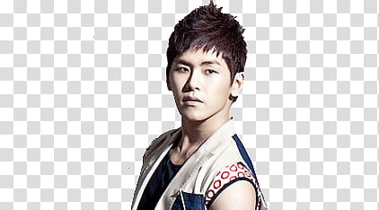 Infinite Hoya, man wearing beige sleeveless top transparent background PNG clipart