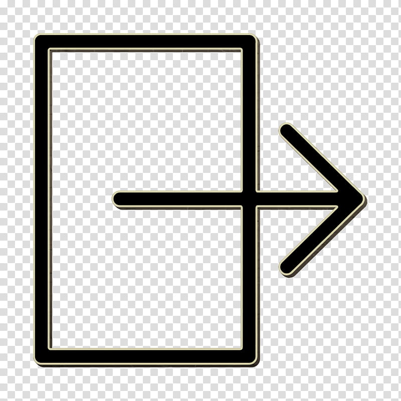 door icon enter icon exit icon, Leave Icon, Out Icon, Line, Symbol, Square transparent background PNG clipart