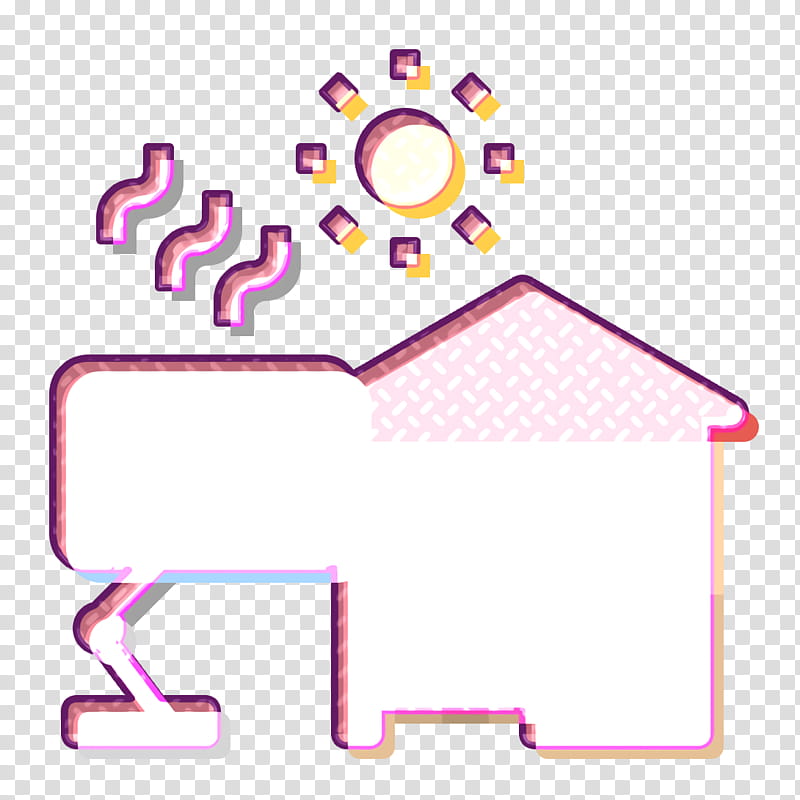 Solar cell icon Global Warming icon, Light, Neon, Violet, Line, Neon Sign, Magenta, Signage transparent background PNG clipart