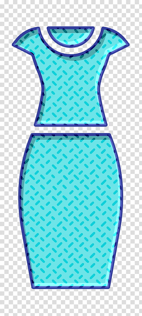 Dress icon Clothes icon Pencil dress icon, Day Dress, Aqua, Clothing, Turquoise, Blue, Teal, Green transparent background PNG clipart