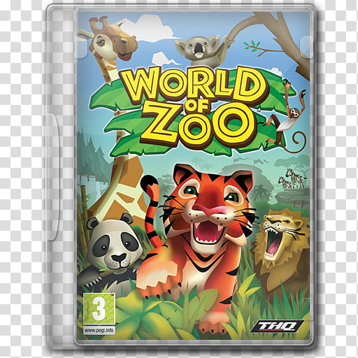 Game Icons , World-of-Zoo, closed THQ World of Zoo game case transparent background PNG clipart