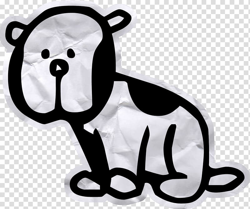 So Cute , black and white dog sketch transparent background PNG clipart