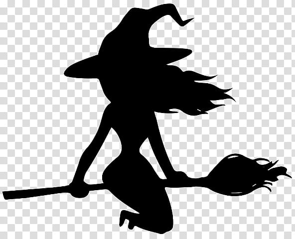 Happy Halloween Logo, Witchcraft, Silhouette, Drawing, Broom, Black And White
, Halloween , Cartoon transparent background PNG clipart