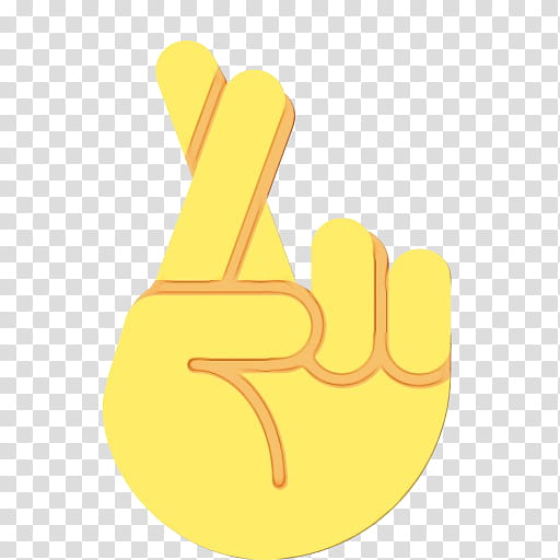Emoji, Crossed Fingers, Creative Commons, Thumb, Hand, Yellow, Gesture, V Sign transparent background PNG clipart
