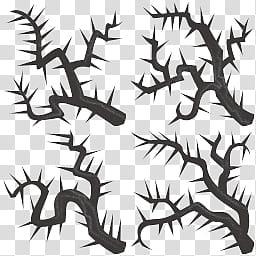 Stages, black thorns illustration transparent background PNG clipart