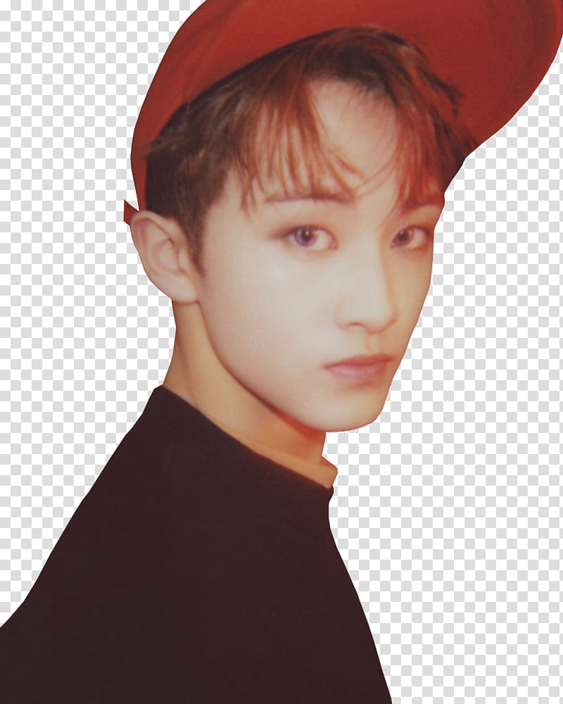 NCT U BOSS , man wearing red cap transparent background PNG clipart