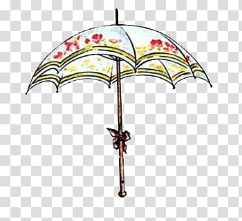 playdays, white, red, and green floral umbrella illustration transparent background PNG clipart