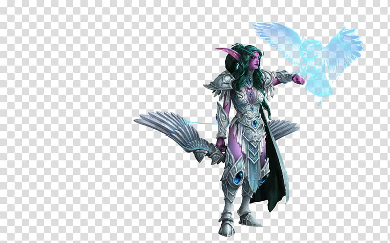 Tyrande Whisperwind Heroes of the Storm, male character holding bird graphic transparent background PNG clipart