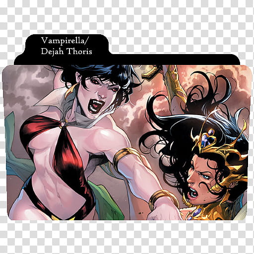 Vampirella / Dejah Thoris Folder Icon transparent background PNG clipart