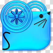 mice icons, aqua transparent background PNG clipart