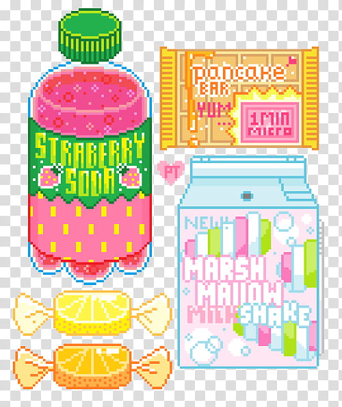 , candy s, soda bottle, and milk box illustration transparent background PNG clipart