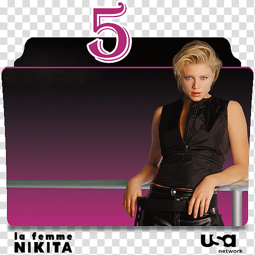 La Femme Nikita series and season folder icons, La Fmme Nikita S ( transparent background PNG clipart