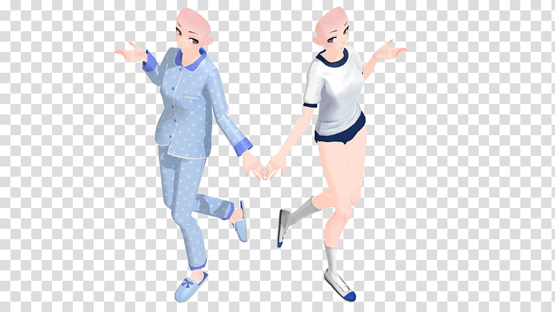 MMD x YanSim Pajamas and Gym Bases DL transparent background PNG clipart