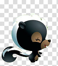 disney, black and white skunk cartoon character transparent background PNG clipart
