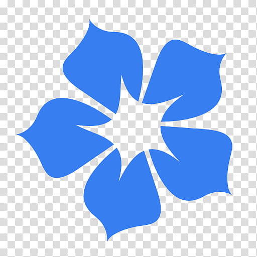 Metronome, blue -petaled flower logo transparent background PNG clipart