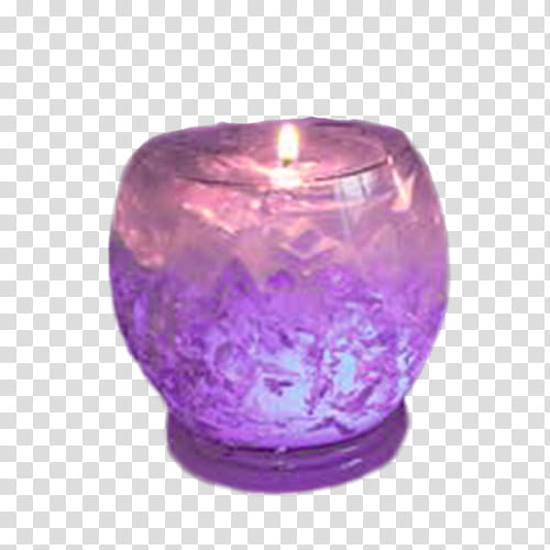 Velas Estilo Vintage, lighted purple candle transparent background PNG clipart