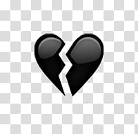 ANOTHER EMOJI, black broken heart transparent background PNG clipart ...