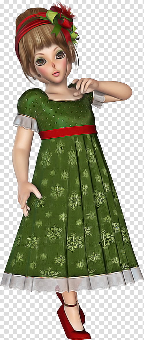 green clothing dress gown day dress, Costume, Aline, Child, Fashion Design transparent background PNG clipart