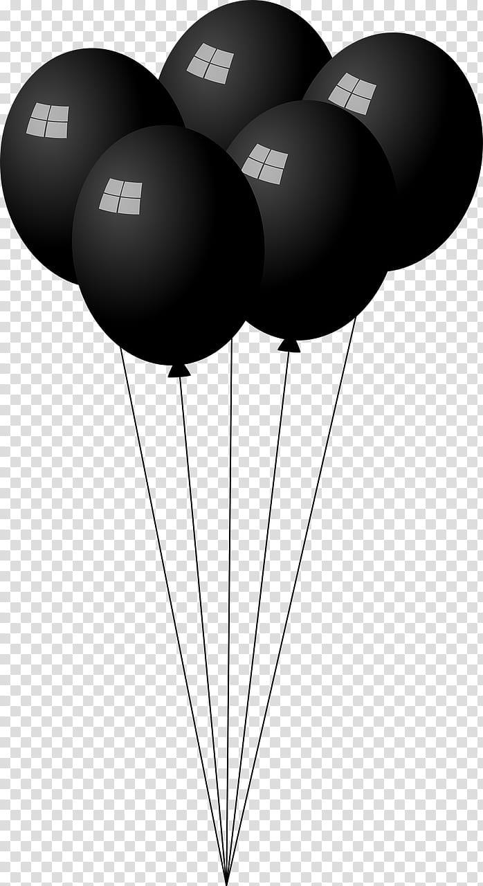 Birthday Balloon, Balloon String, Blackwhite Balloons Pack Of 20