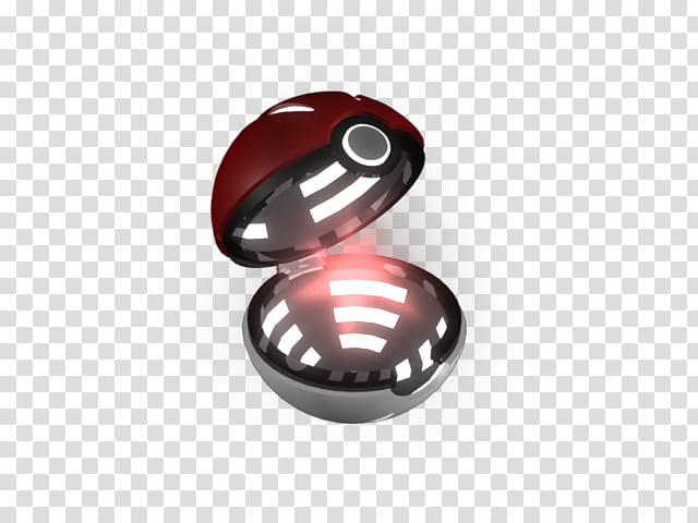 Opened Pokeball, red and black pokeball toy transparent background PNG clipart