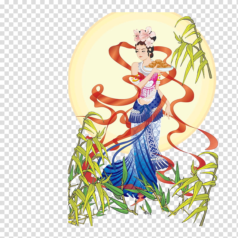 Moon Festival, Mooncake, Midautumn Festival, Change, Hou Yi, Advertising, Costume Design, Drawing transparent background PNG clipart