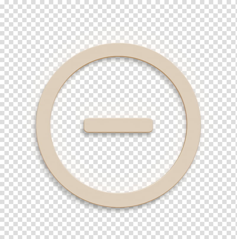 less icon linecon icon minus icon, Remove Icon, Round Icon, Beige, Circle transparent background PNG clipart