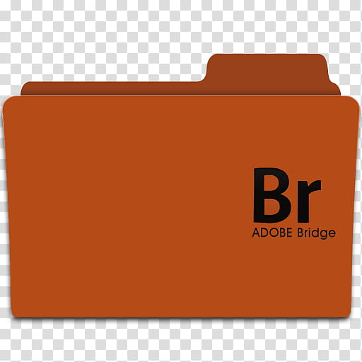 Adobe program ico, orange Adobe Bridge folder illustration transparent background PNG clipart