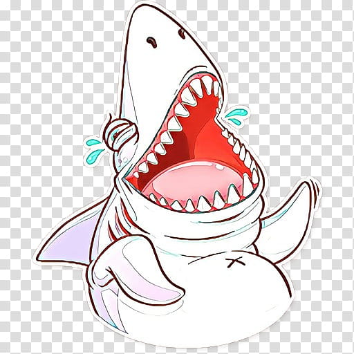 great white shark cartoon hungry shark evolution sticker