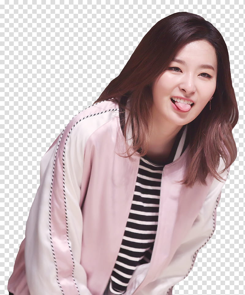 Seulgi Render , woman in pink jacket transparent background PNG clipart