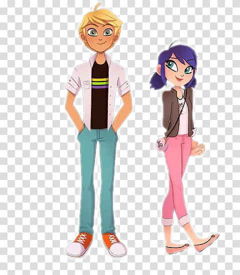 Miraculous Ladybug Adrien and Marinette D transparent background PNG clipart