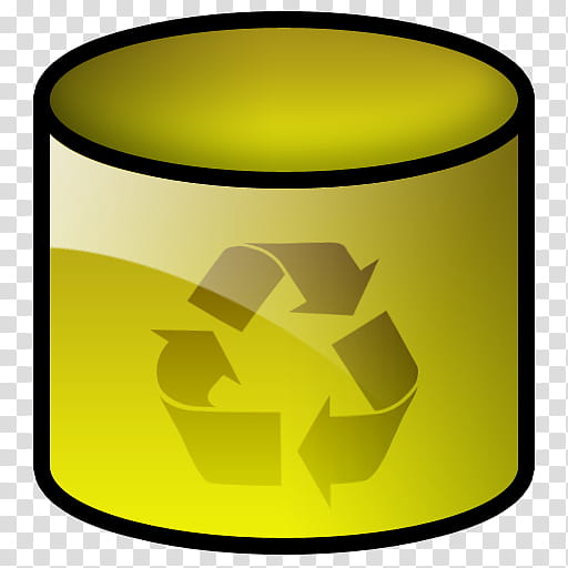 Trash Icons, trash-yellow-empty transparent background PNG clipart