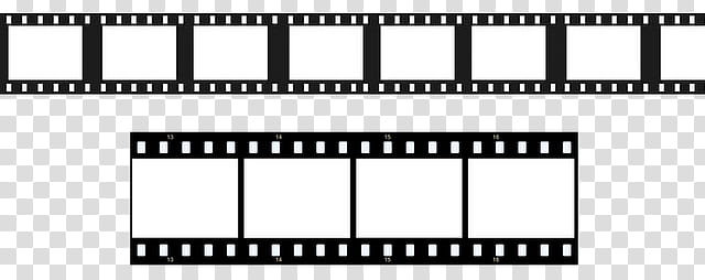 two black film strips transparent background PNG clipart
