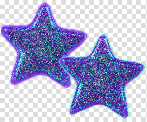 RNDOM, two purple glittered stars transparent background PNG clipart
