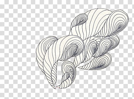 Stuck S, white waves art transparent background PNG clipart