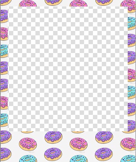 Polaroids , pink and purple doughnut print frame transparent background PNG clipart