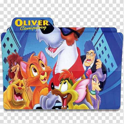 Disney Movies Icon Folder Pack, Oliver & Company transparent background PNG clipart