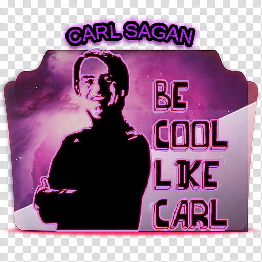 Carl Sagan Folder Icon, Be Cool Like Carl transparent background PNG clipart