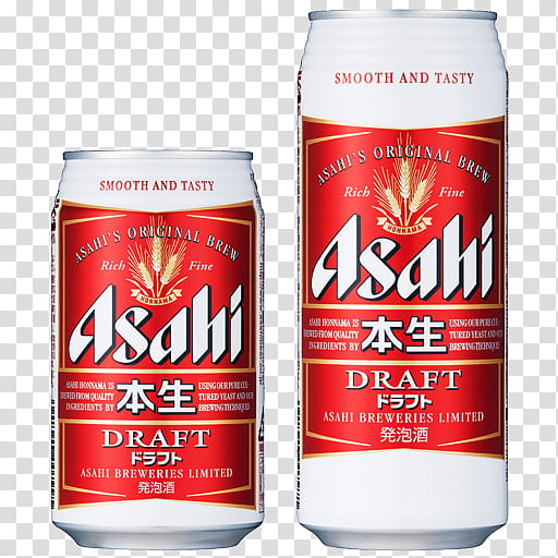Beer, Asahi Breweries, Asahi Super Dry, Happoshu, Tin Can, Soju, Kirin Brewery Company Limited, Alcoholic Beverages transparent background PNG clipart