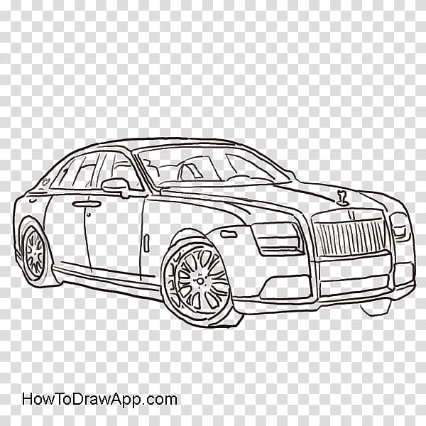 Drawing Of Family, Rollsroyce, Car, Rollsroyce Motor Cars, Rollsroyce Phantom, Coloring Book, Vehicle, Pencil transparent background PNG clipart