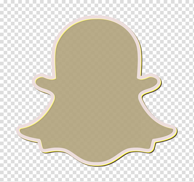 line icon snapchat icon social icon, Icon, Beige, Material Property, Label transparent background PNG clipart